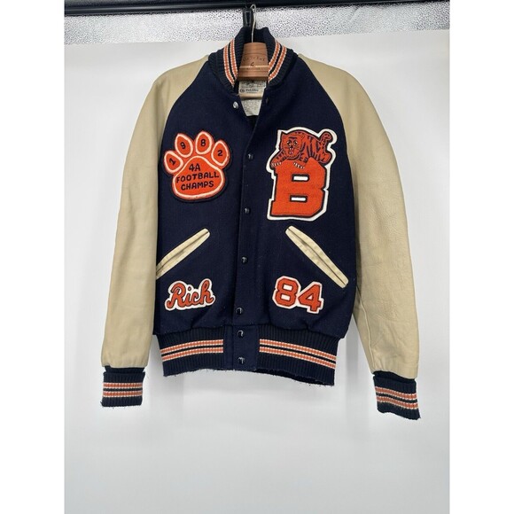 VTG Varsity Letterman Football Brighton  Bengals Grunge 80,s Football  Patches L - Picture 13 of 16